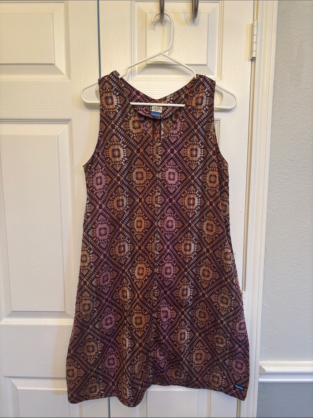 Kavu Sleeveless Purple Patterned Dress